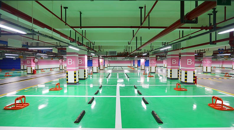 恒大綠洲A10地塊地下室停車庫(kù)